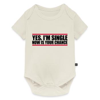 célibataire maintenant votre chance - Body à manches courtes Premium Bébé - blanc cassé - Devant