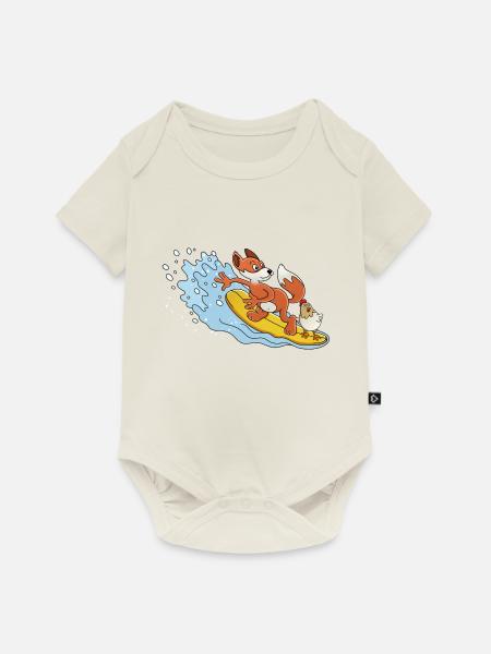 KOT UND GOUPI - Baby Premium Kurzarmbody - Naturweiß
