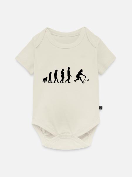 Badminton Evolution - Baby Premium Kurzarmbody - Naturweiß
