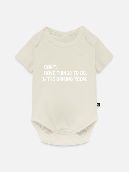 Gaming Spruch - Baby Premium Kurzarmbody - Naturweiß