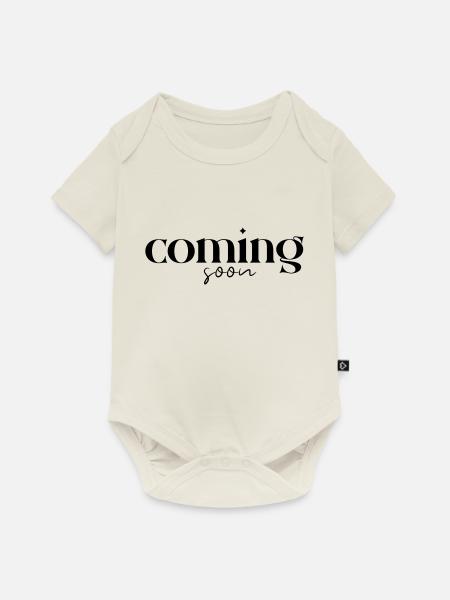 Demnächst - Baby Premium Kurzarmbody - Naturweiß