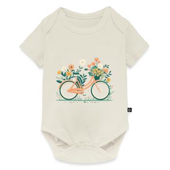 Sweet Adventure Flower Wheel Tour 9 - Baby Premium short-sleeve bodysuit - off white - Front