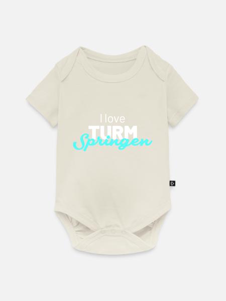 i love turmspringen - Baby Premium Kurzarmbody - Naturweiß