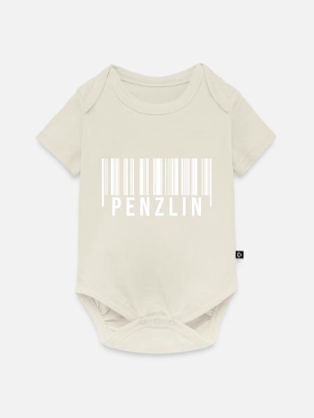 Penzlin Strichcode - Baby Premium Kurzarmbody - Naturweiß