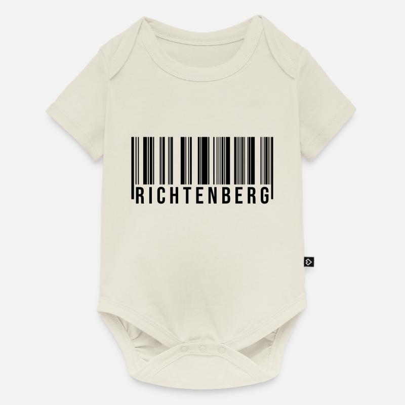 Richtenberg Strichcode - Baby Premium Kurzarmbody - Naturweiß