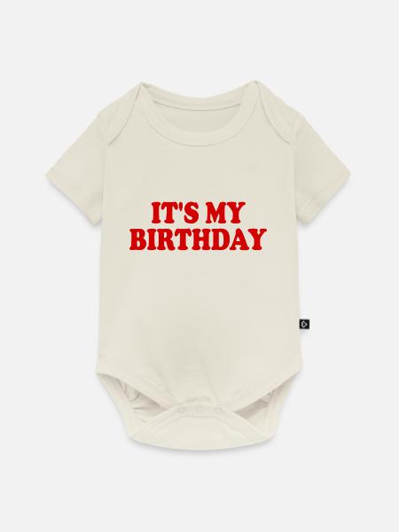 It's my birthday - Baby Premium Kurzarmbody - Naturweiß
