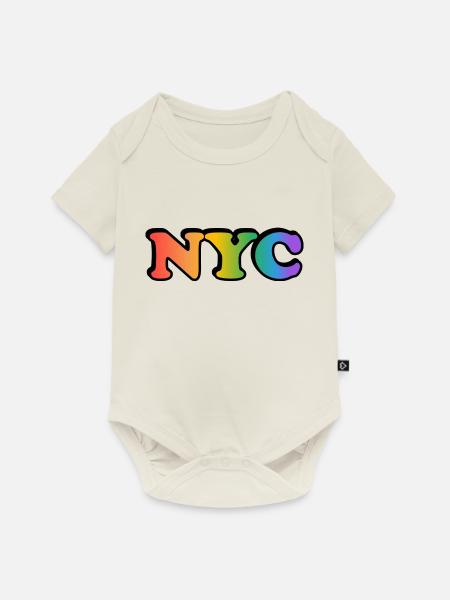 Schwules NYC - Baby Premium Kurzarmbody - Naturweiß