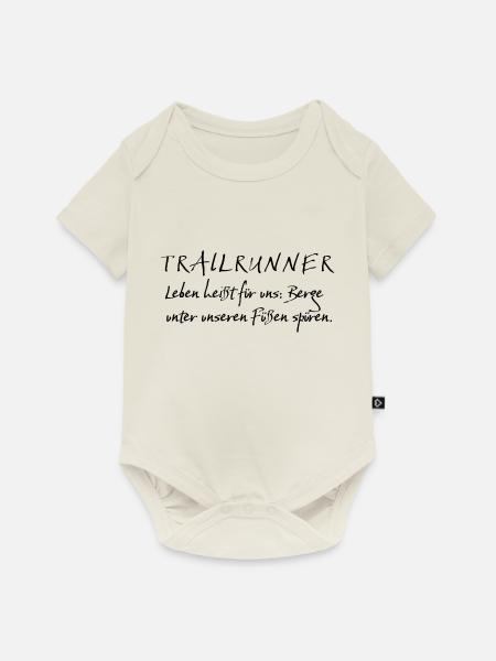 Trailrunner Spruch Leben - Baby Premium Kurzarmbody - Naturweiß