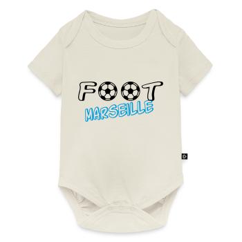 Foot marseille - Body à manches courtes Premium Bébé - blanc cassé - Devant