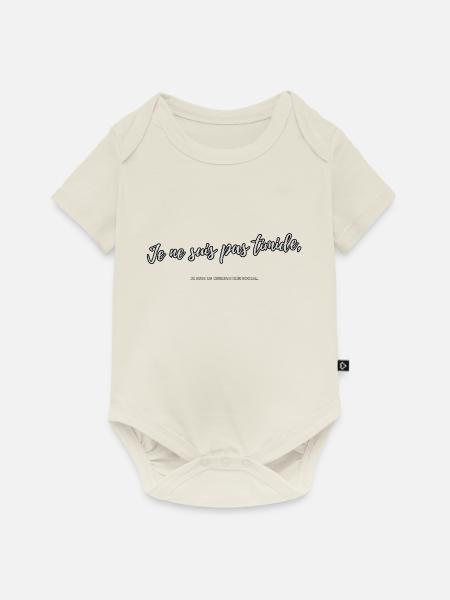 Schüchtern - Baby Premium Kurzarmbody - Naturweiß