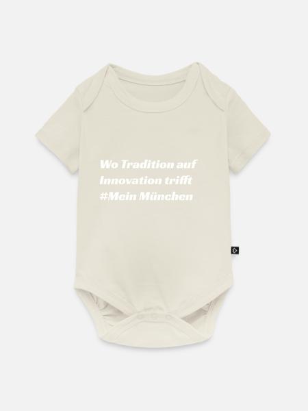 Munich - Baby Premium Kurzarmbody - Naturweiß
