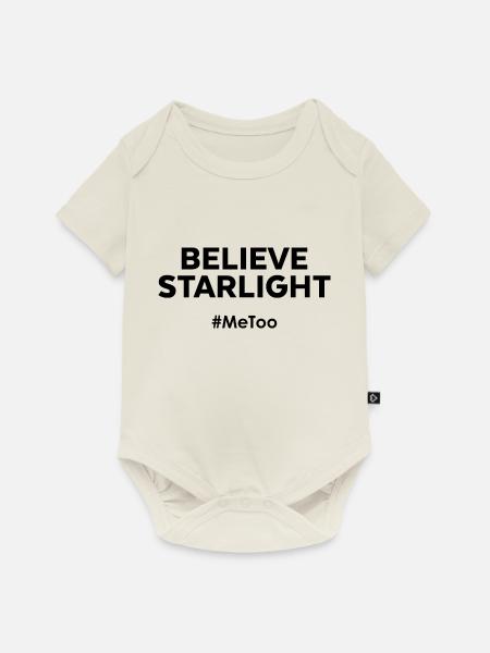 Glauben Sie Starlight - Baby Premium Kurzarmbody - Naturweiß