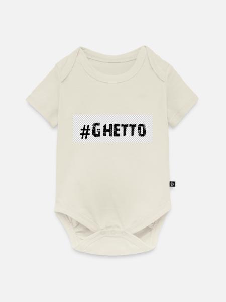 Ghetto - Baby Premium Kurzarmbody - Naturweiß