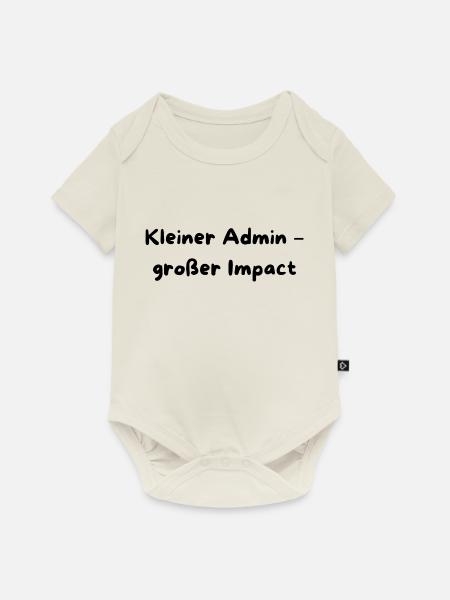 Kleiner Admin - Baby Premium Kurzarmbody - Naturweiß