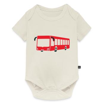 Bus - Baby Premium Kurzarmbody - Naturweiß - Vorne