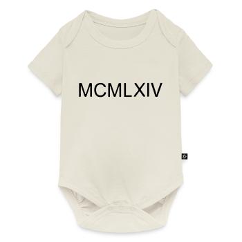 nombre romain année_1964 - Body à manches courtes Premium Bébé - blanc cassé - Devant