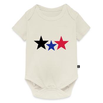 Stars - Baby Premium Kurzarmbody - Naturweiß - Vorne