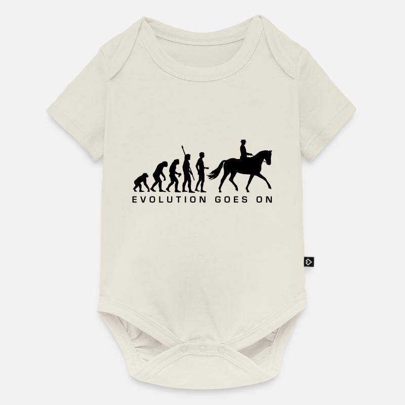 evolution_reiter_b - Baby Premium Kurzarmbody - Naturweiß
