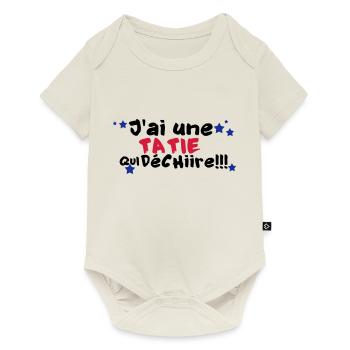 mA TATIE déchire - Body à manches courtes Premium Bébé - blanc cassé - Devant