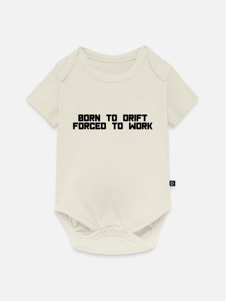 born to drift - Baby Premium Kurzarmbody - Naturweiß