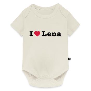 J'aime Lena 1 - Body à manches courtes Premium Bébé - blanc cassé - Devant