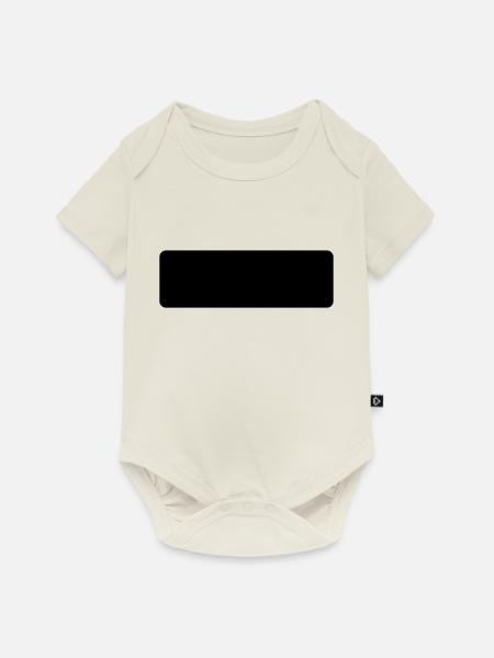 2541614 12200742 viereck - Baby Premium Kurzarmbody - Naturweiß
