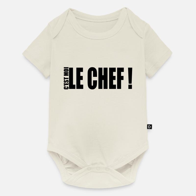 c'est moi le chef ! - Body à manches courtes Premium Bébé - blanc cassé