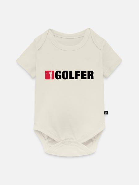 golfer - Baby Premium Kurzarmbody - Naturweiß