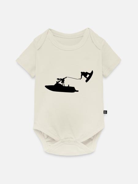 wakeboat_1 - Baby Premium Kurzarmbody - Naturweiß