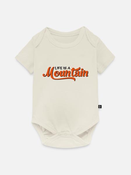 Berge - Baby Premium Kurzarmbody - Naturweiß