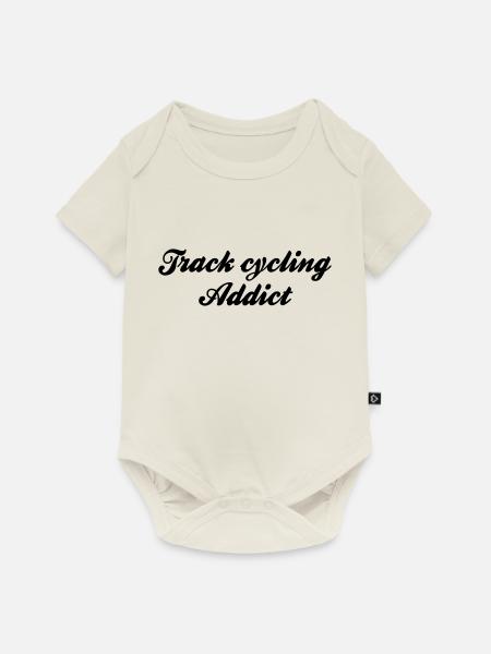 track cycling addict - Baby Premium Kurzarmbody - Naturweiß
