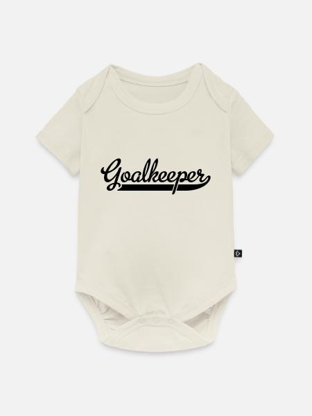 Goalkeeper - Baby Premium Kurzarmbody - Naturweiß