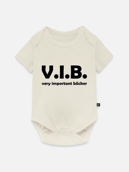 bäcker Hobbybäcker Bäckerei lustiger VIB Spruch - Baby Premium Kurzarmbody - Naturweiß