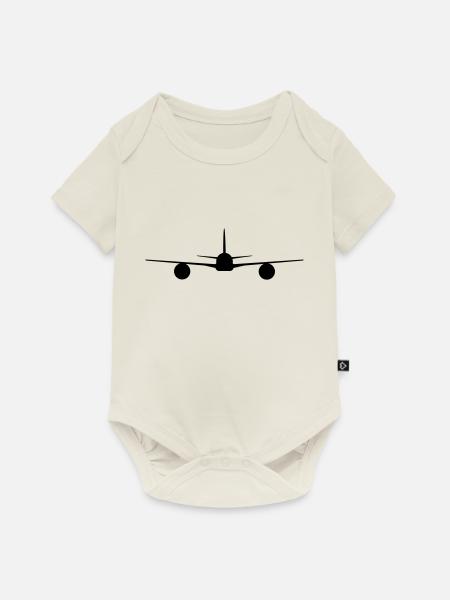 Airplane - Baby Premium Kurzarmbody - Naturweiß