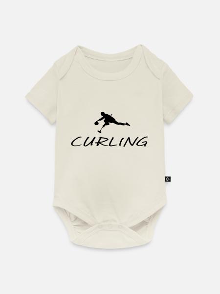CURLING - Baby Premium Kurzarmbody - Naturweiß
