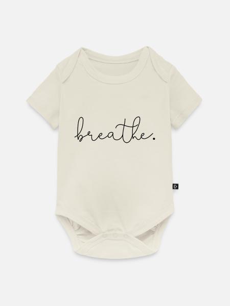 breathe - Baby Premium Kurzarmbody - Naturweiß