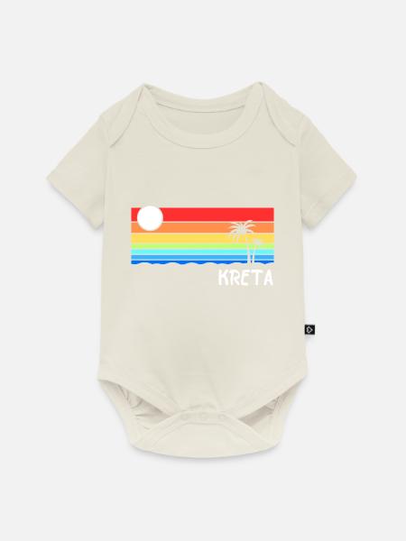 Kreta Griechenland Insel Urlaub Idee - Baby Premium Kurzarmbody - Naturweiß