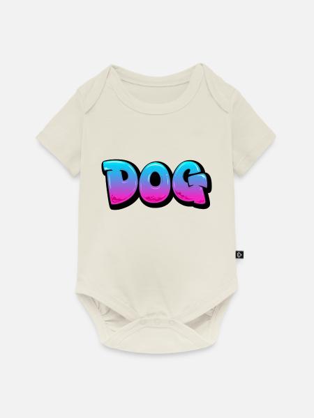 DOG - Baby Premium Kurzarmbody - Naturweiß