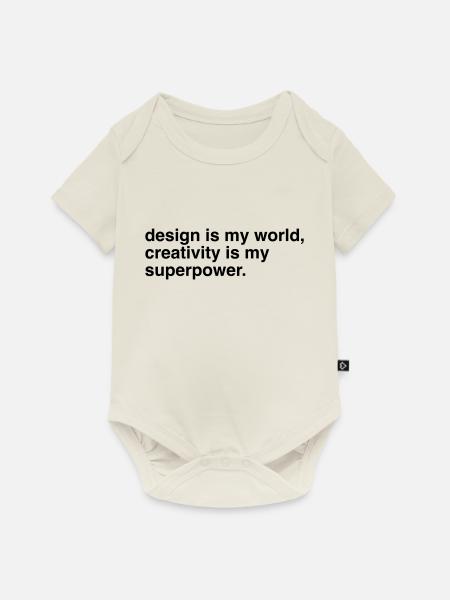 Designer Designerin Design 008 - Baby Premium Kurzarmbody - Naturweiß