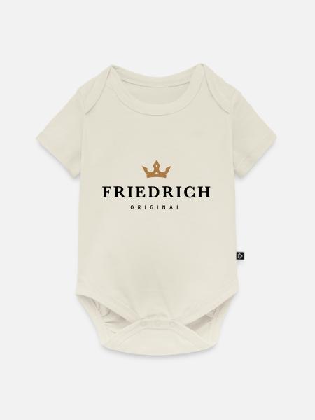 Friedrich - Baby Premium Kurzarmbody - Naturweiß
