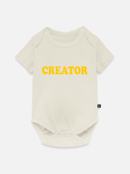 Creator - Baby Premium Kurzarmbody - Naturweiß