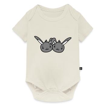 2 Bunnies Friends Team Crew Couple Two Lucky - Baby Premium short-sleeve bodysuit - off white - Front