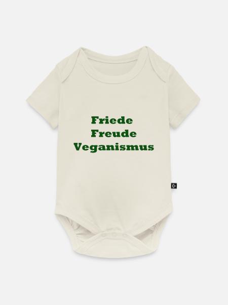 Veganismus - Baby Premium Kurzarmbody - Naturweiß