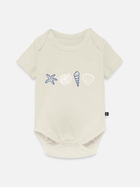 Muscheln - Meerestiere - Baby Premium Kurzarmbody - Naturweiß