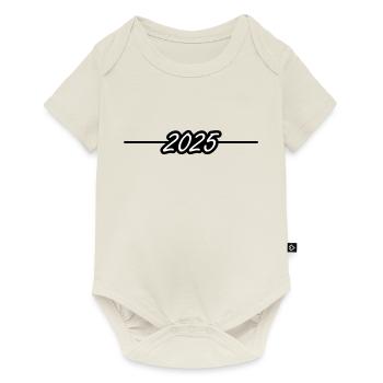 2025 year - Baby Premium short-sleeve bodysuit - off white - Front