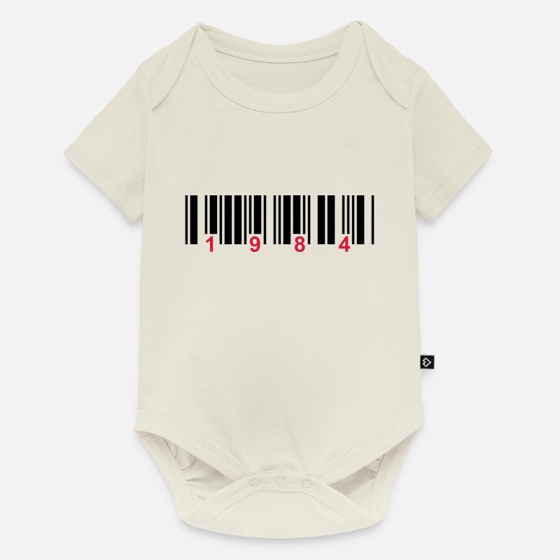barcode 1984 - Body à manches courtes Premium Bébé - blanc cassé