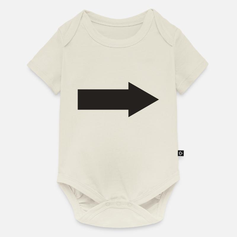 Flèche vers la droite - Body à manches courtes Premium Bébé - blanc cassé