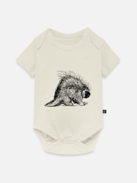 porcupine - Baby Premium short-sleeve bodysuit - off white
