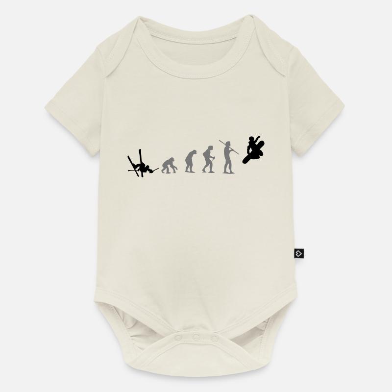 boarders evolution - Baby Premium Kurzarmbody - Naturweiß