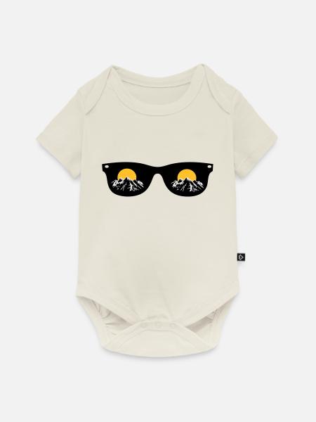 Berge - Baby Premium Kurzarmbody - Naturweiß